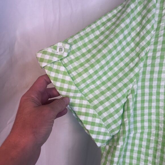 Appleseeds NWOT Gingham Plaid Cotton Shirt Comfy Country Basic Size Large - Picture 5 of 10